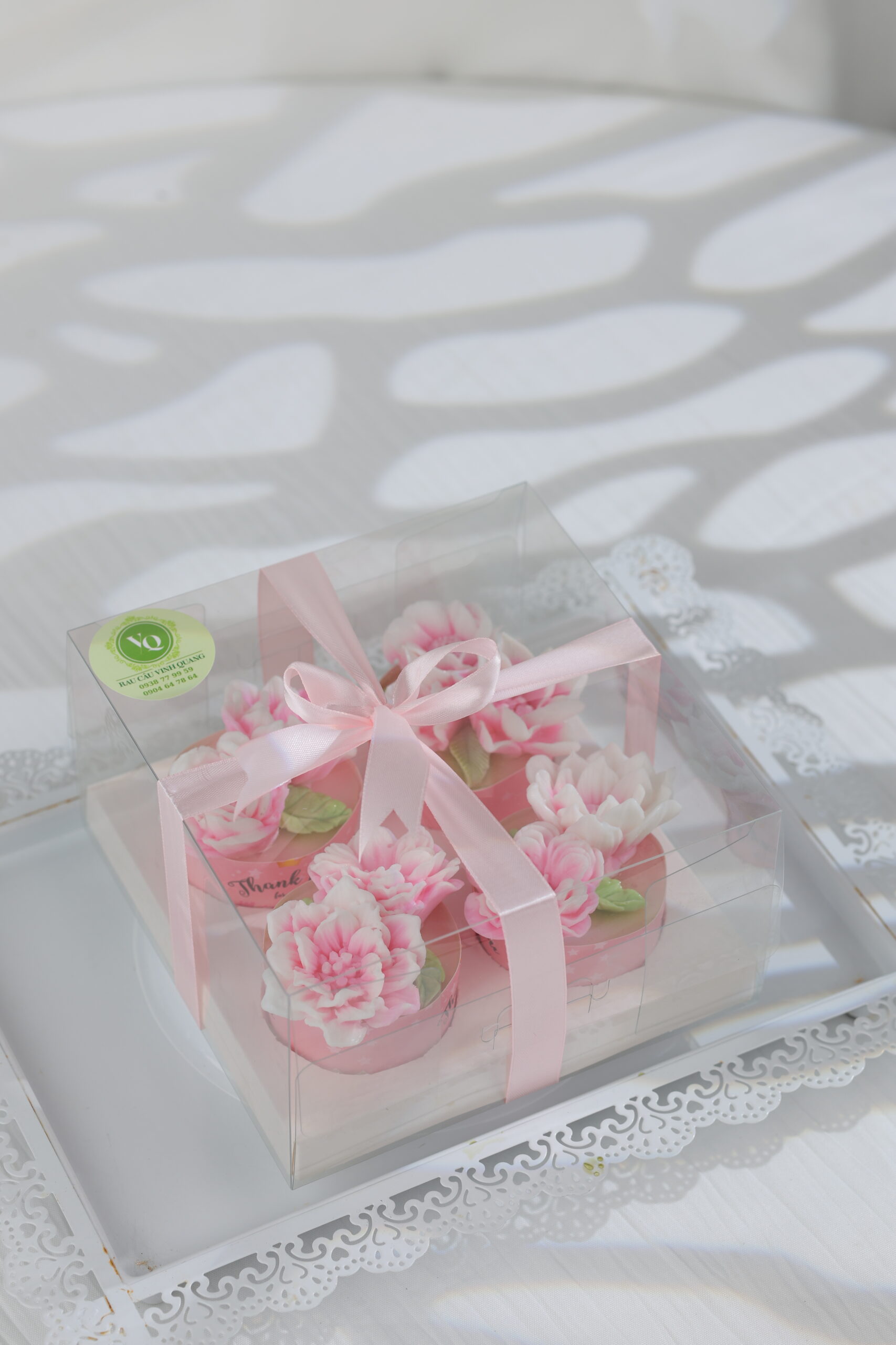 Rau câu mini hoa hồng